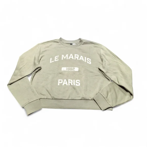 H&M DIVIDED Le Marais Soft, Crewneck Sweatshirt Womens Size Small - Picture 2 of 6